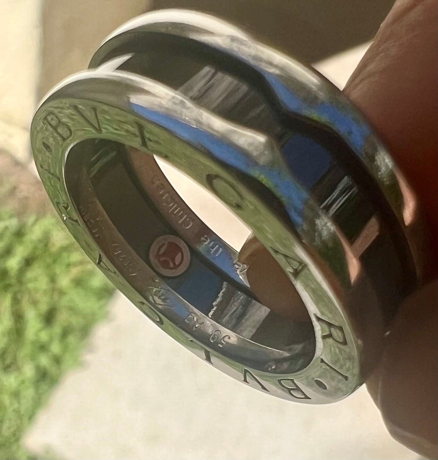 BVLGARI BZero 1 Save The Children Chrome SS / Black USA Size 7 Ring