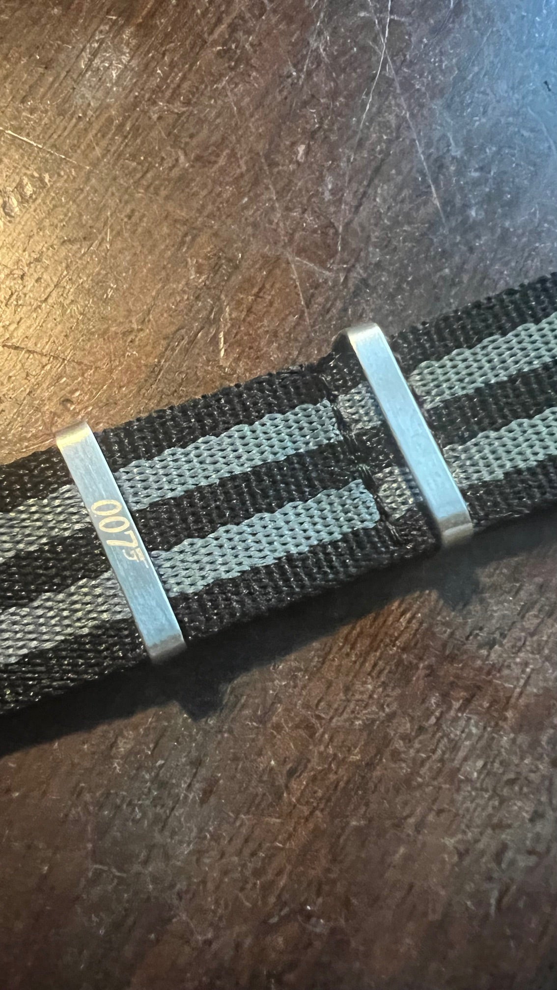 OMEGA Seamaster Spectre Gray x Black Ballistic 20mm Replacement NATO Strap