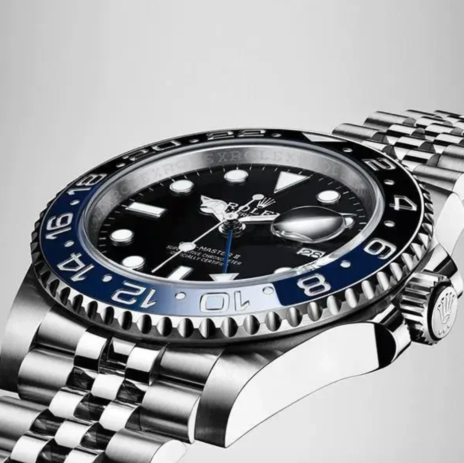 Rolex GMT-Master II GMT Black Dial Batman Bezel Men's 126710 Watch