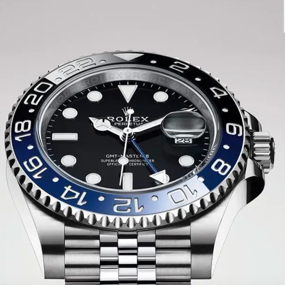 Rolex GMT-Master II GMT Black Dial Batman Bezel Men's 126710 Watch