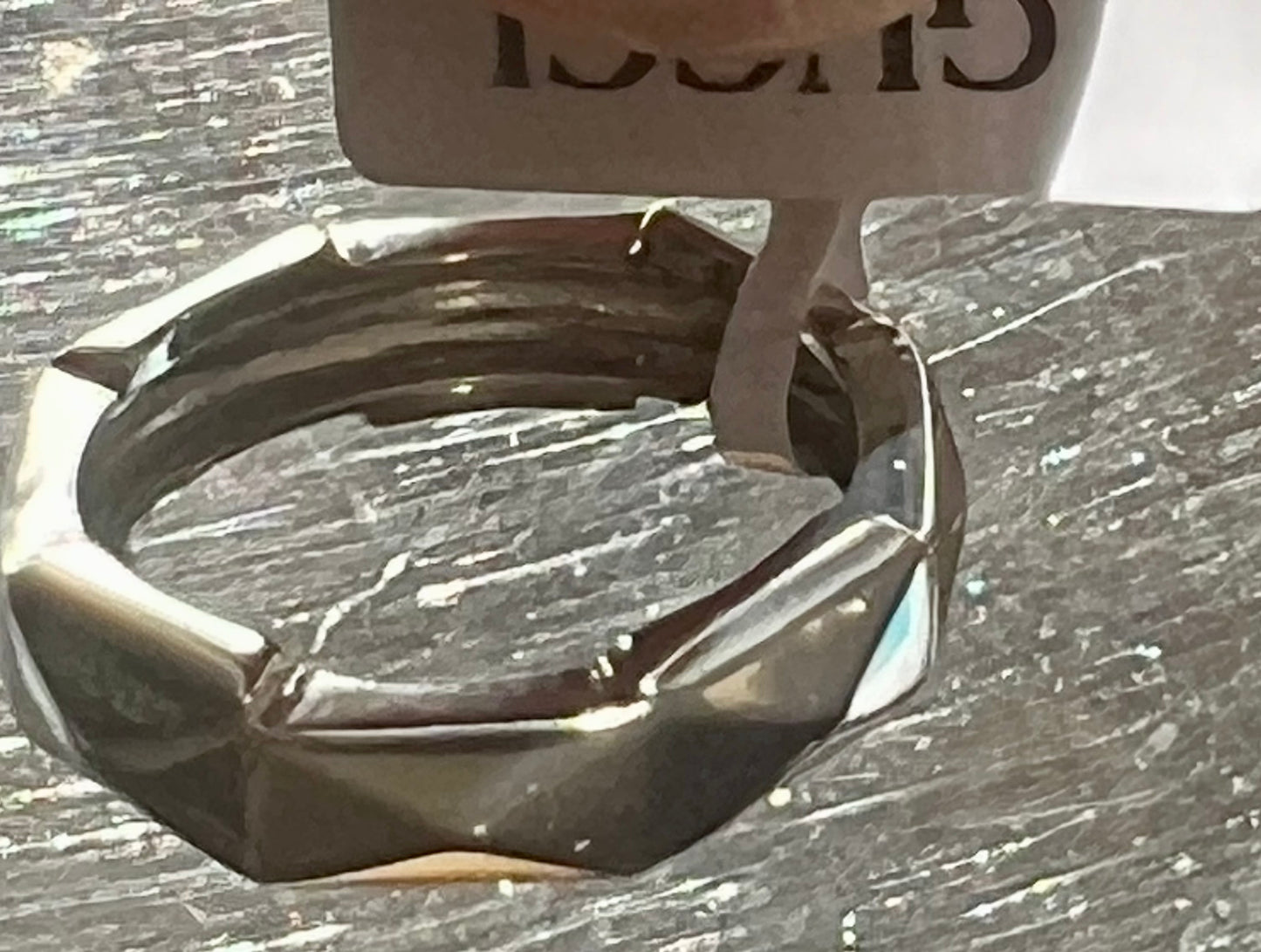 Gucci TRADEMARK HEXAGON RING SS USA Size 9 Ring