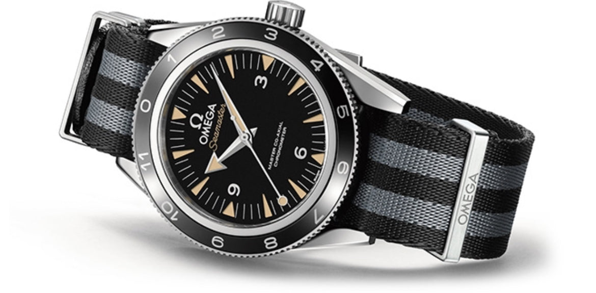 OMEGA Seamaster Spectre Gray x Black Ballistic 20mm Replacement NATO Strap