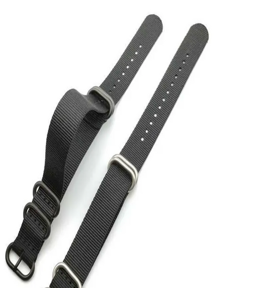 Nato Ballistic Black Black 22mm Strap
