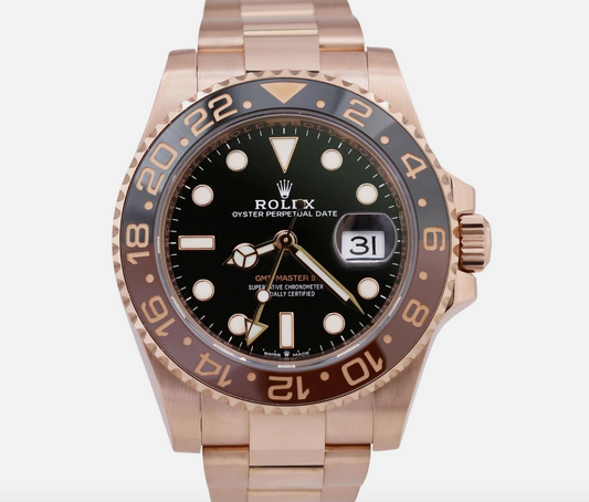 Rolex GMT-Master II Rose Gold Root Beer 40mm 126715 Watch