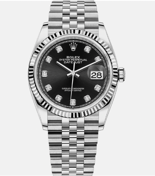 Rolex President  Oyster Perpetual Datejust Black Diamond Dial Men's  No. 126334BKDO Watch