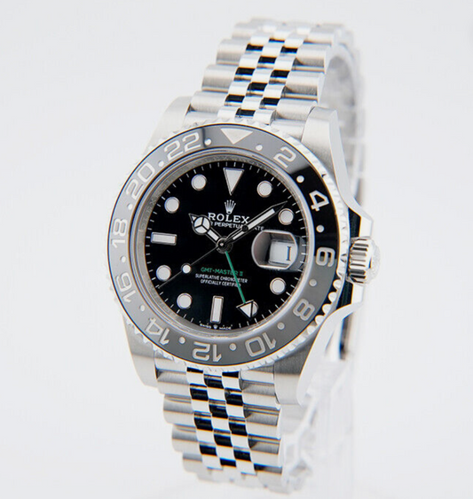 Rolex GMT Master II 126710GRNR Jubilee, Green 24-hour hand, Black/Grey Ceramic Bezel, 904L Steel, Best Edition Watch