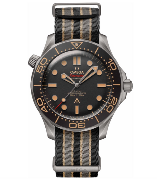 Omega Seamaster Diver 300M James Bond No Time To Die  Ballistic NATO Strap Watch