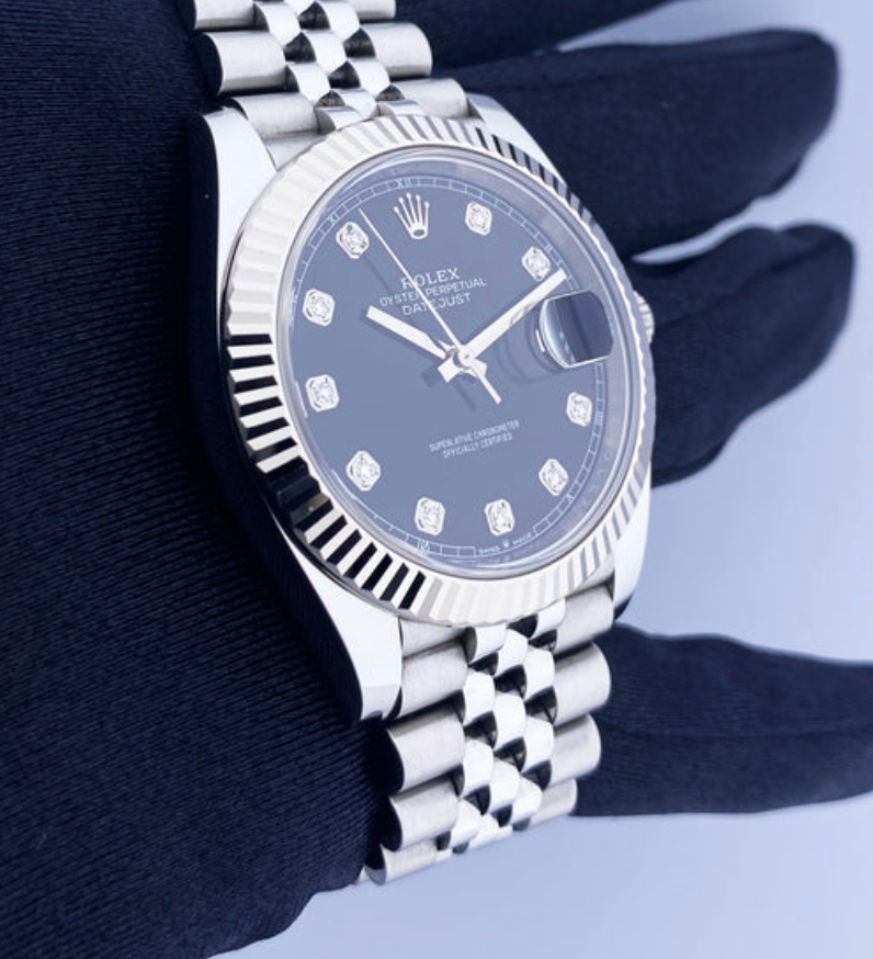 Rolex President  Oyster Perpetual Datejust Black Diamond Dial Men's  No. 126334BKDO Watch