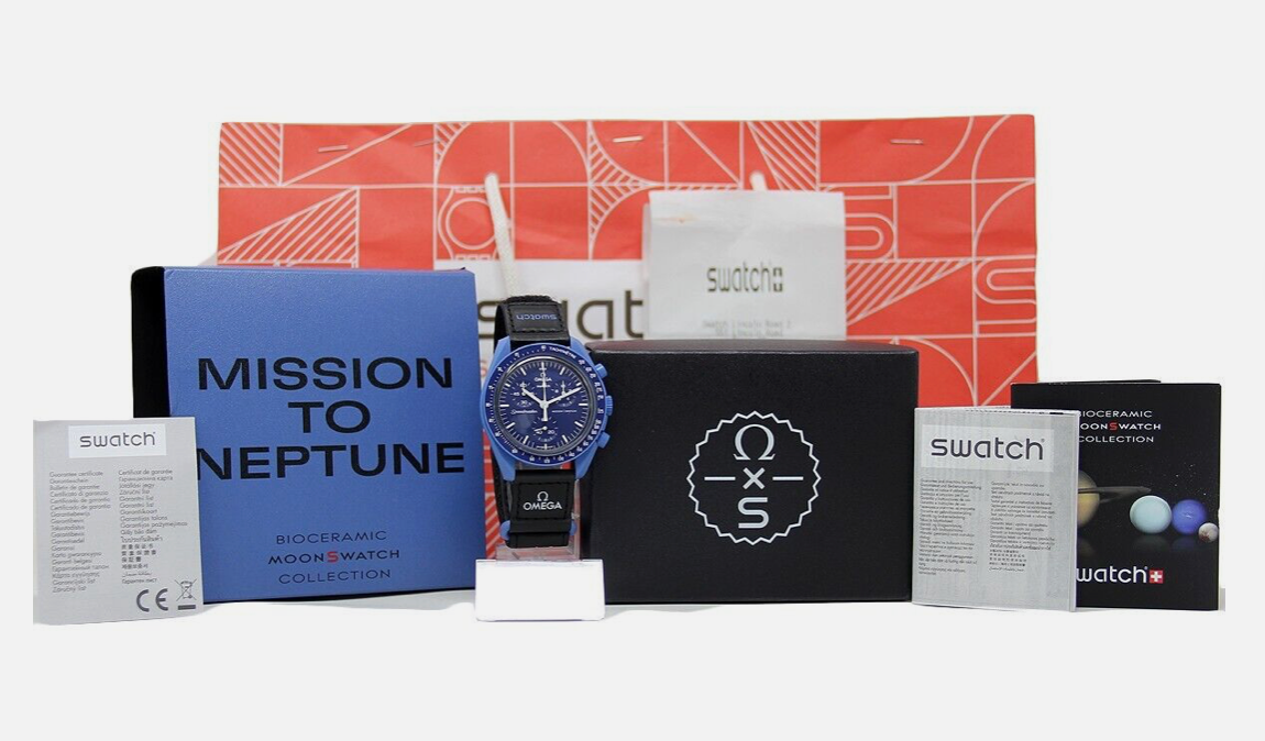 Swatch x Omega Mission To Neptune Moonswatch Blue SO33N100 watch